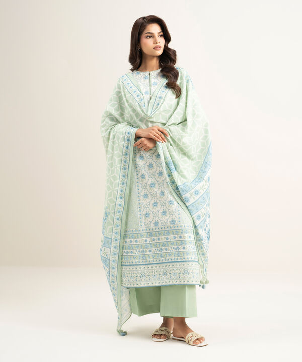 3 Piece - Printed Lawn Suit