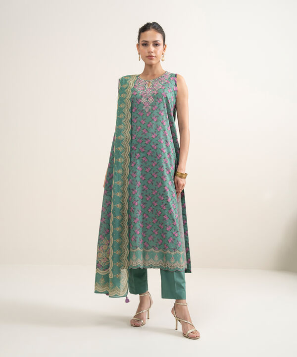 3 Piece - Embroidered Lawn Suit