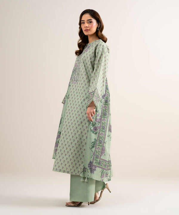 3 Piece - Embroidered Zari Lawn Suit