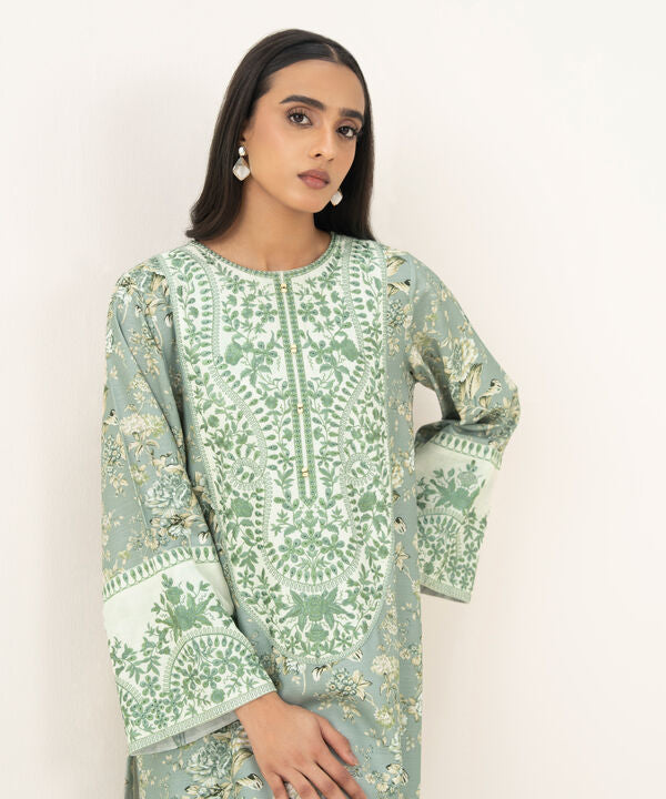 Embroidered Light Khaddar Shirt
