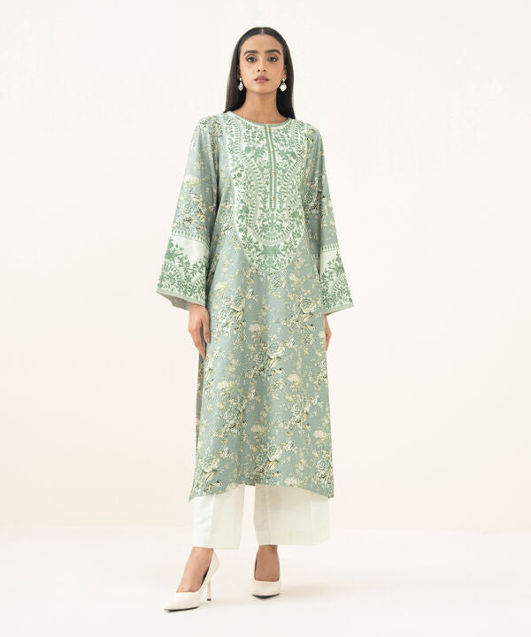 Embroidered Light Khaddar Shirt