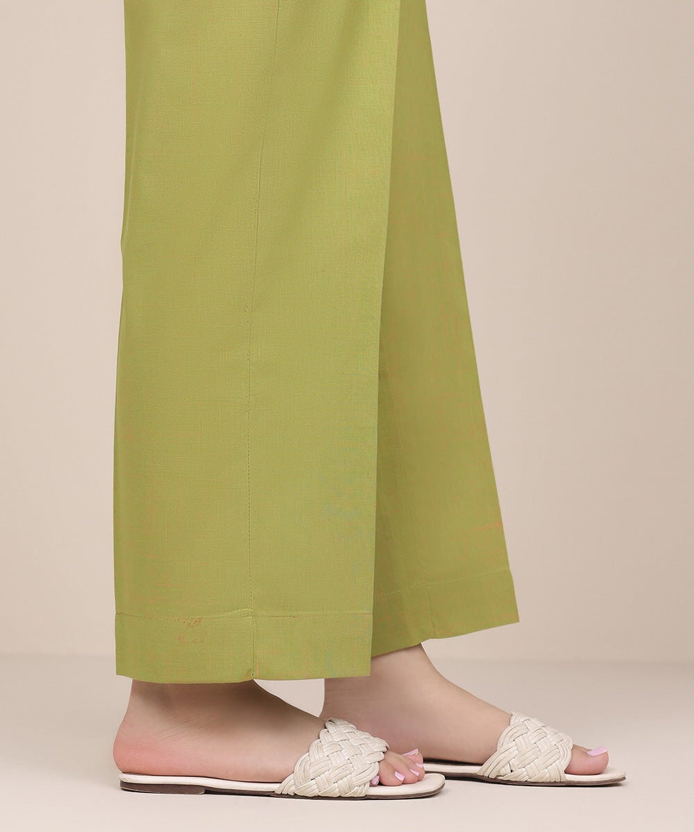Cotton Straight Pants