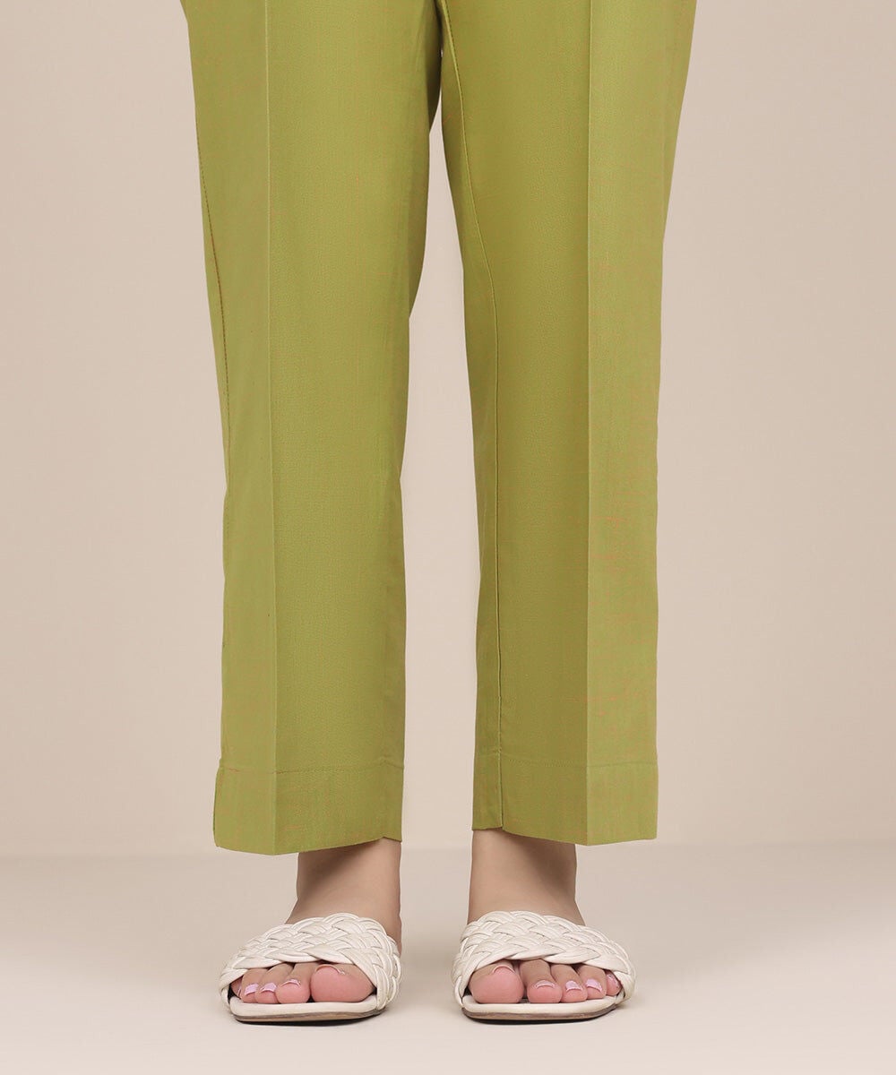 Cotton Straight Pants