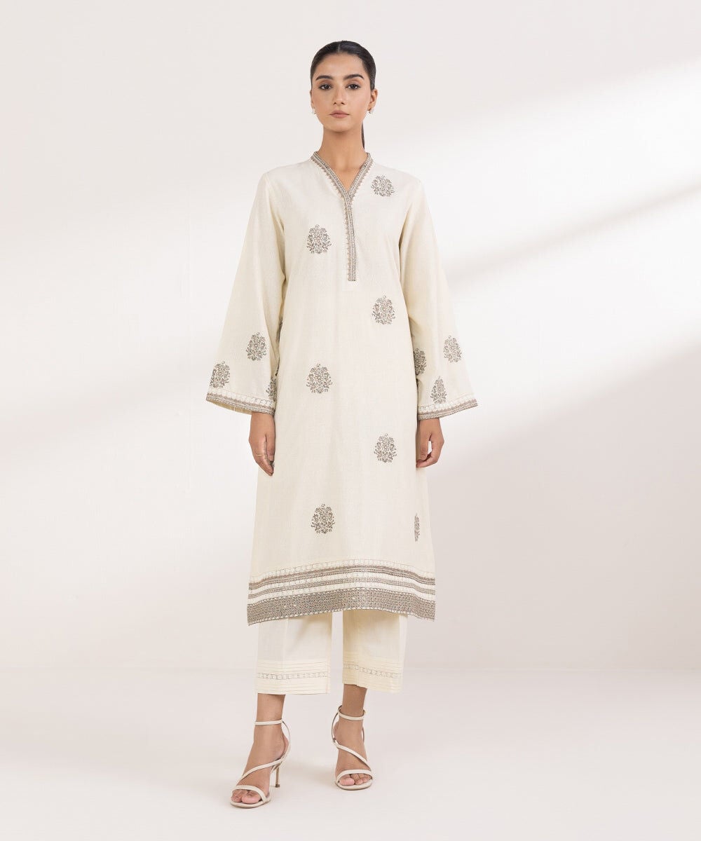 Embroidered Karandi Shirt