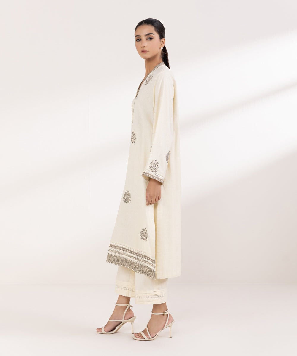 Embroidered Karandi Shirt