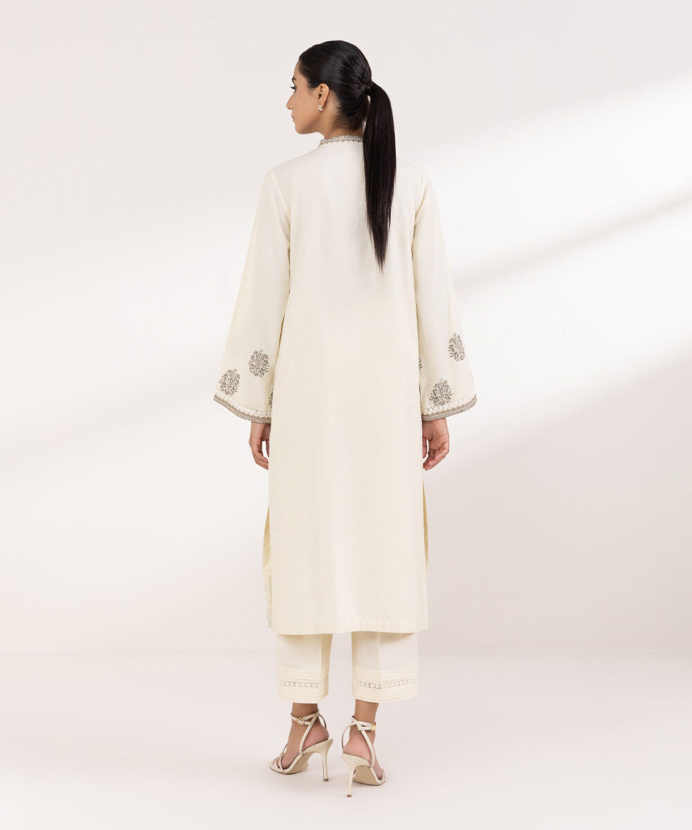 Embroidered Karandi Shirt