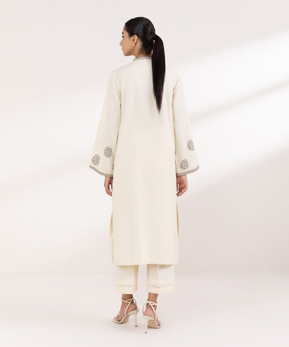 Embroidered Karandi Shirt