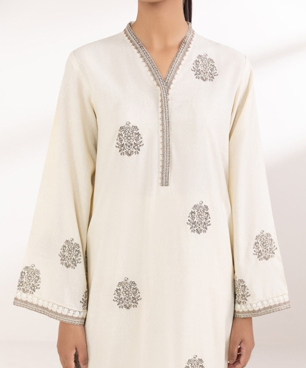 Embroidered Karandi Shirt
