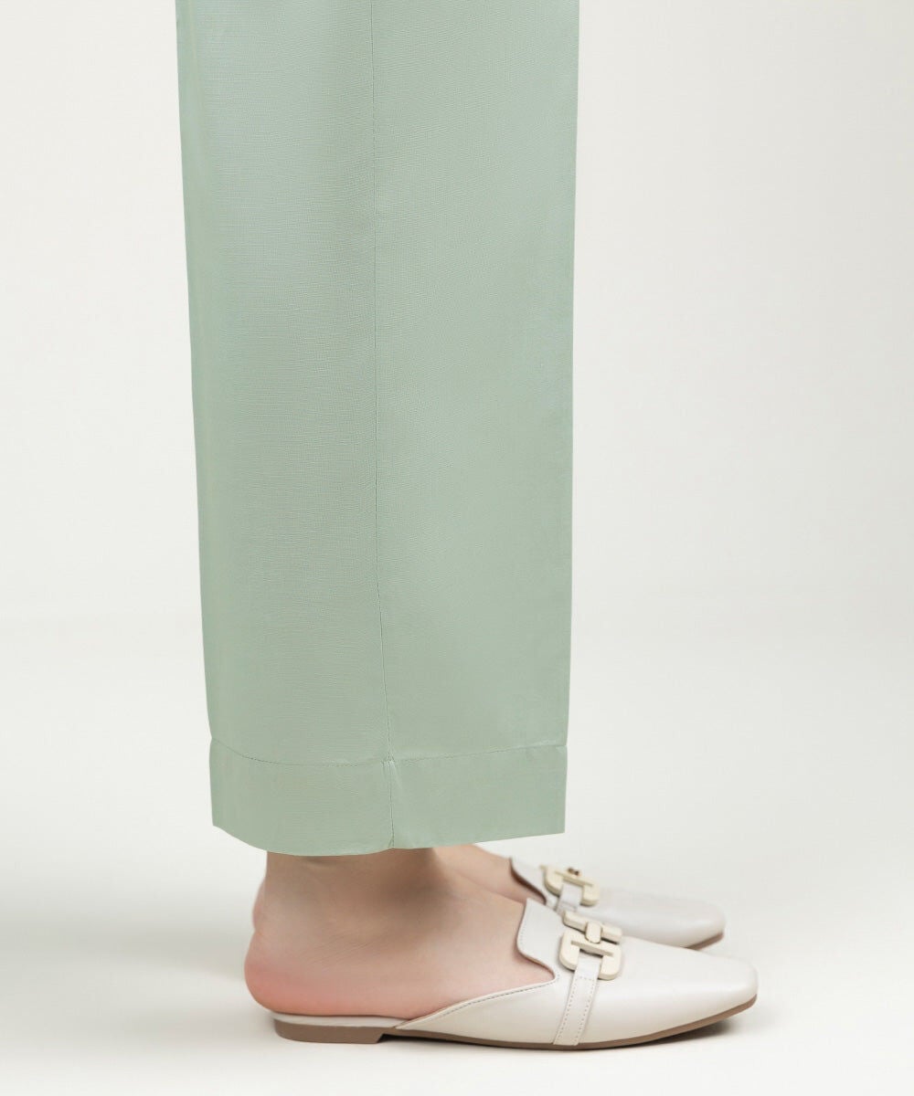 Solid Cambric Straight Pants