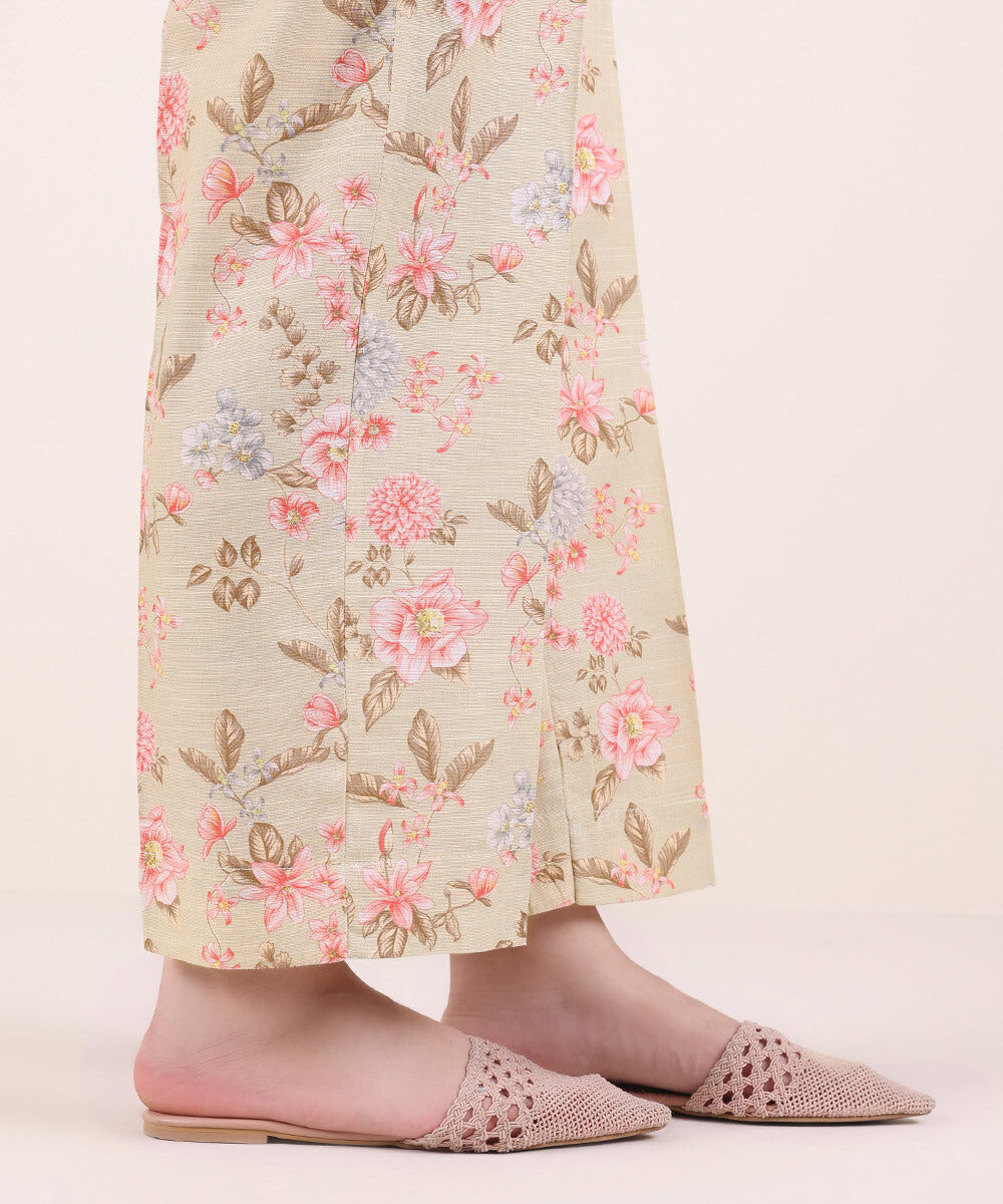 Printed Light Khaddar Pants