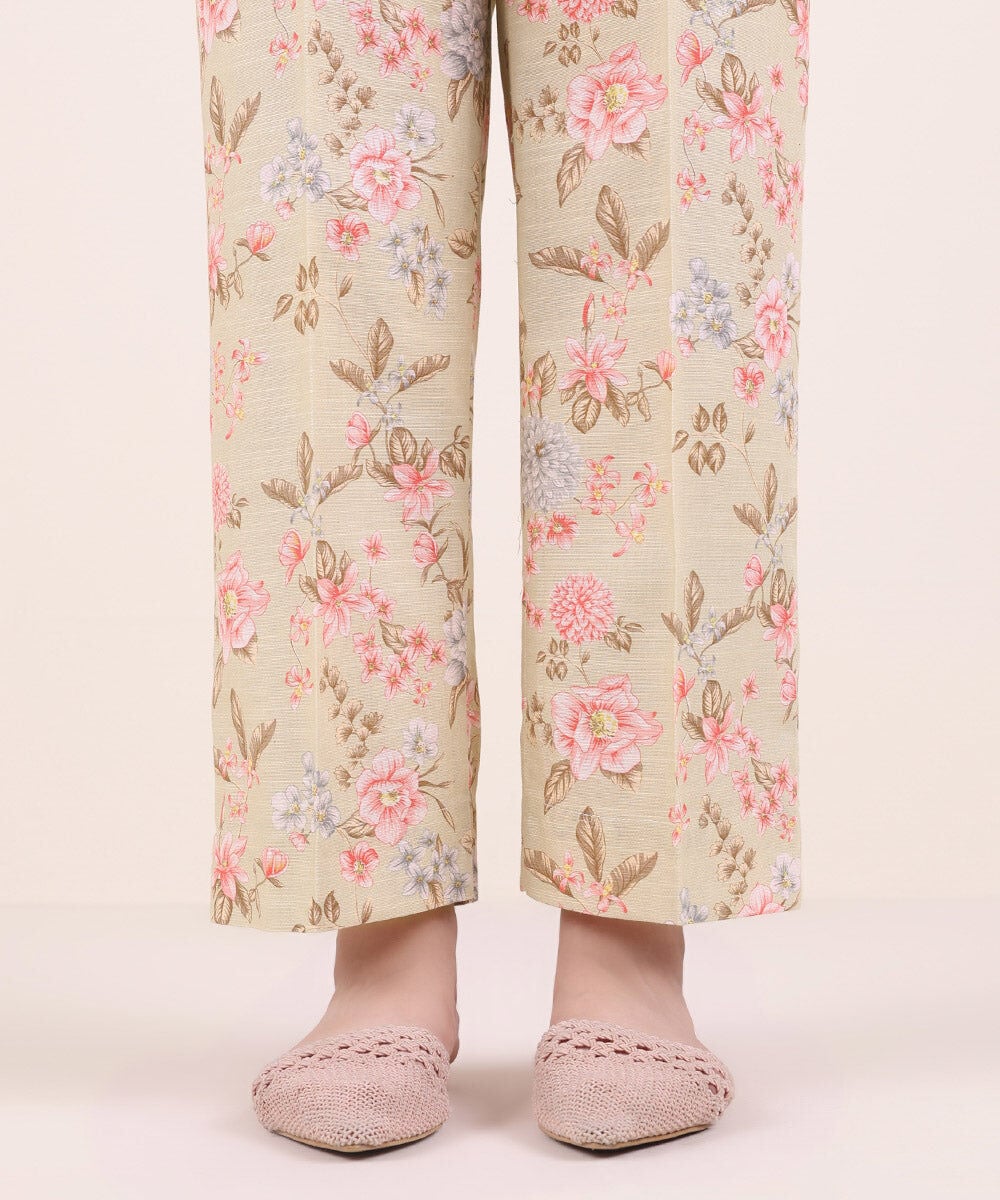 Printed Light Khaddar Pants