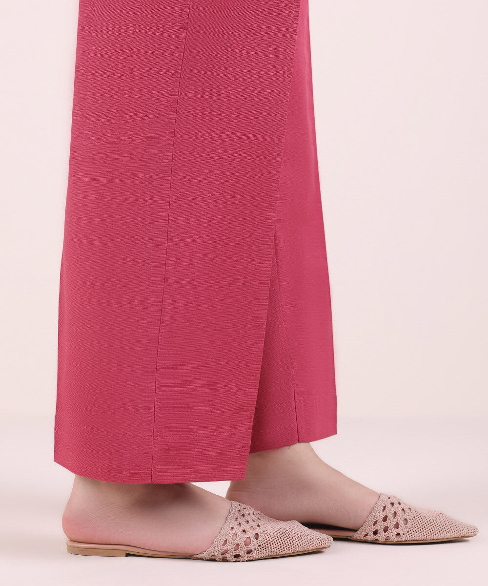 Solid Khaddar Straight Pants
