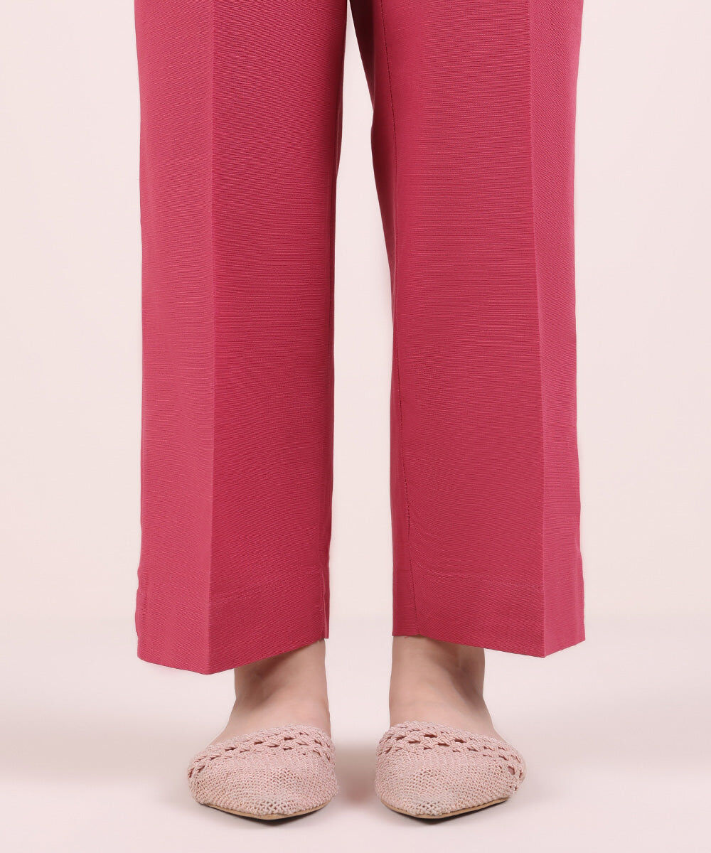 Solid Khaddar Straight Pants