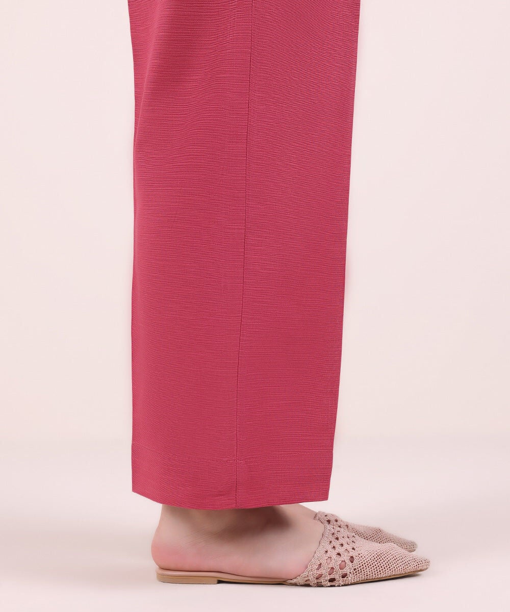 Solid Khaddar Straight Pants