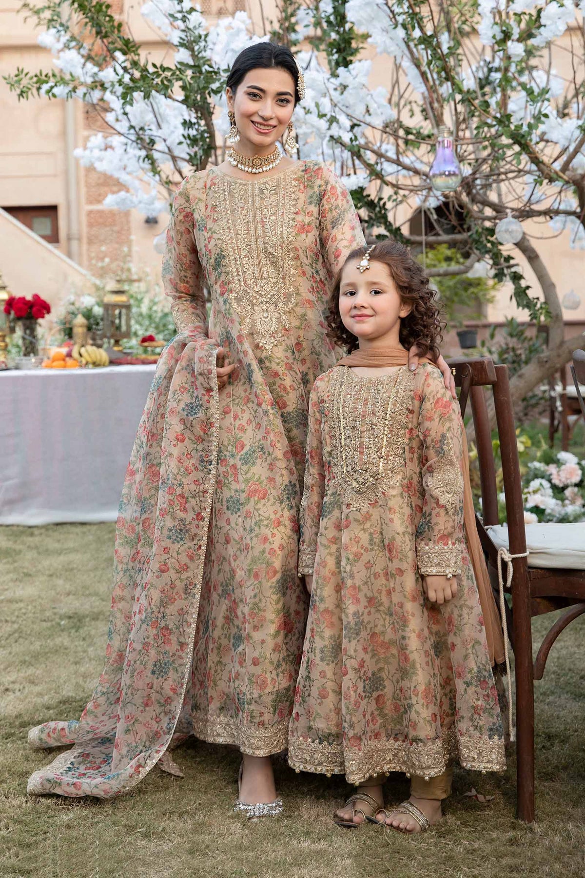 3 Piece Printed Organza Masoori Net Suit
