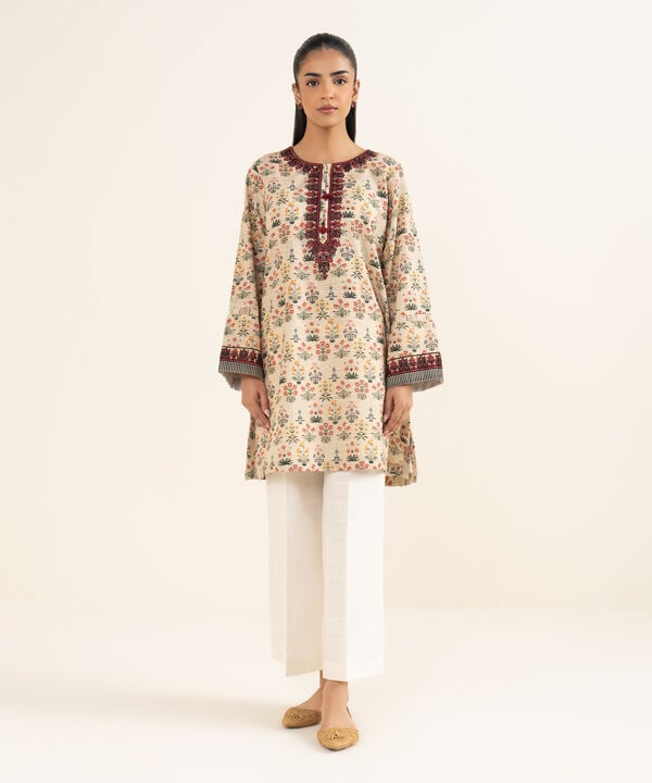 Embroidered Khaddar Shirt