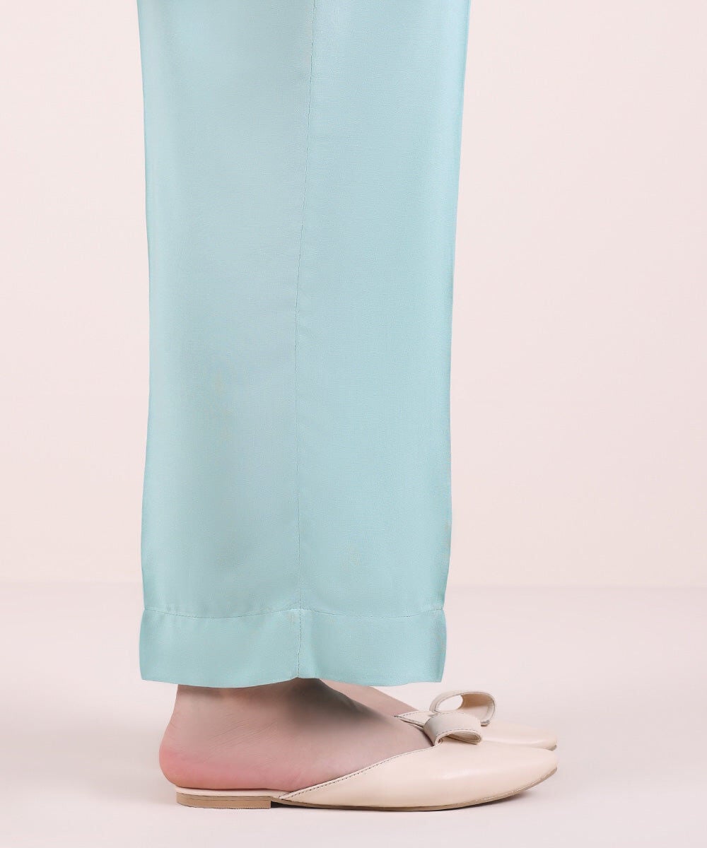 Solid Linen Straight Pants