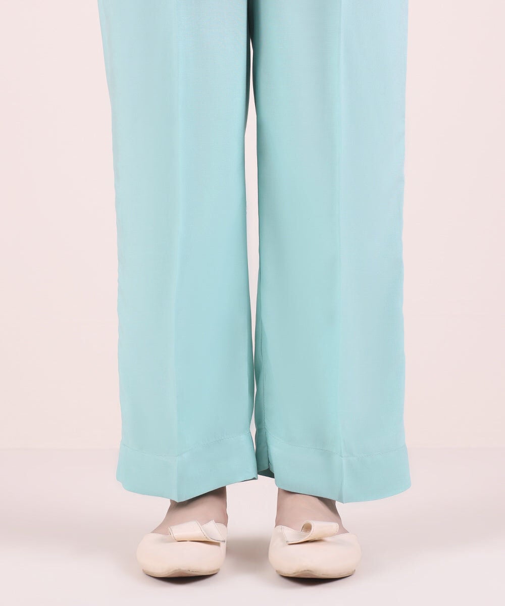 Solid Linen Straight Pants