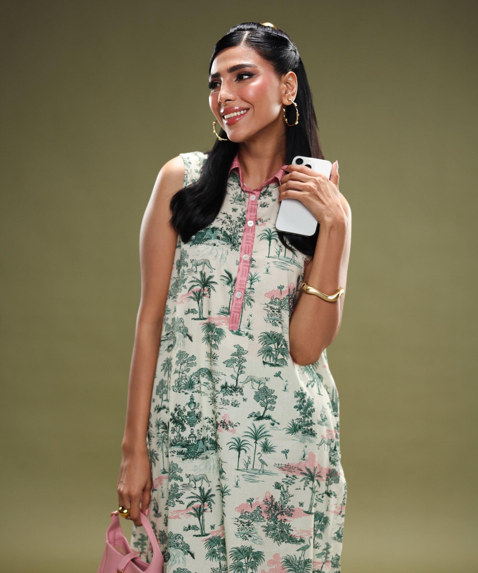 Printed Lawn Viscose Shirt