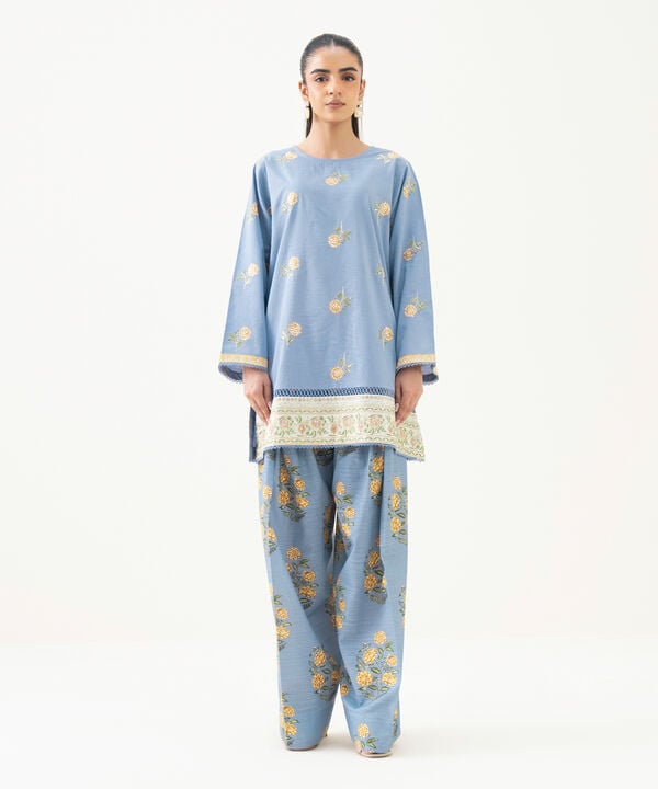 Embroidered Light Khaddar Shirt