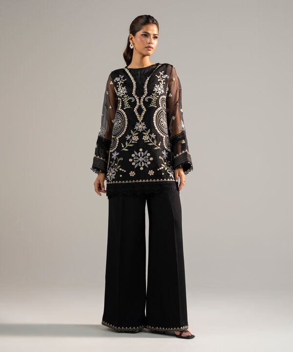 2 Piece - Embroidered Organza Suit