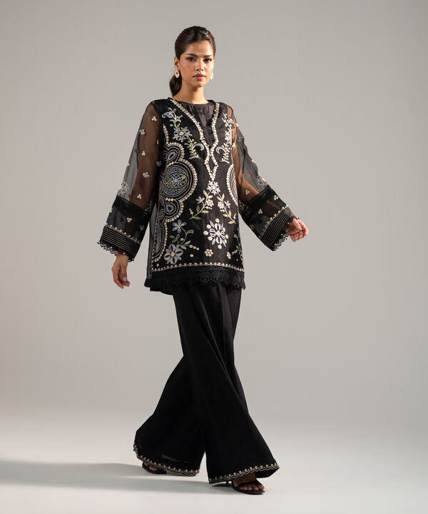 2 Piece - Embroidered Organza Suit