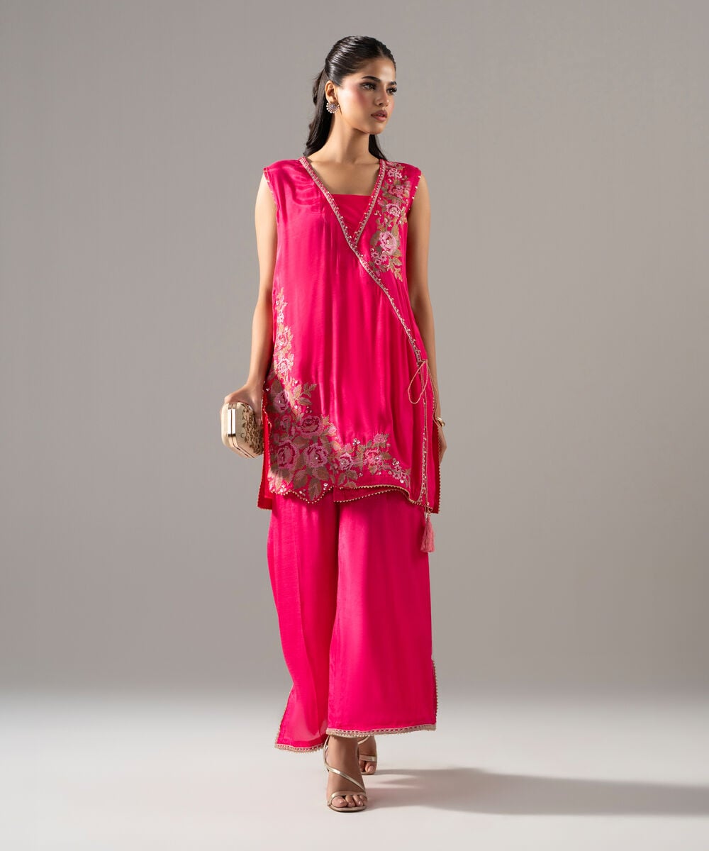 2 Piece - Embroidered Thai Silk Suit 2SFW26STV103