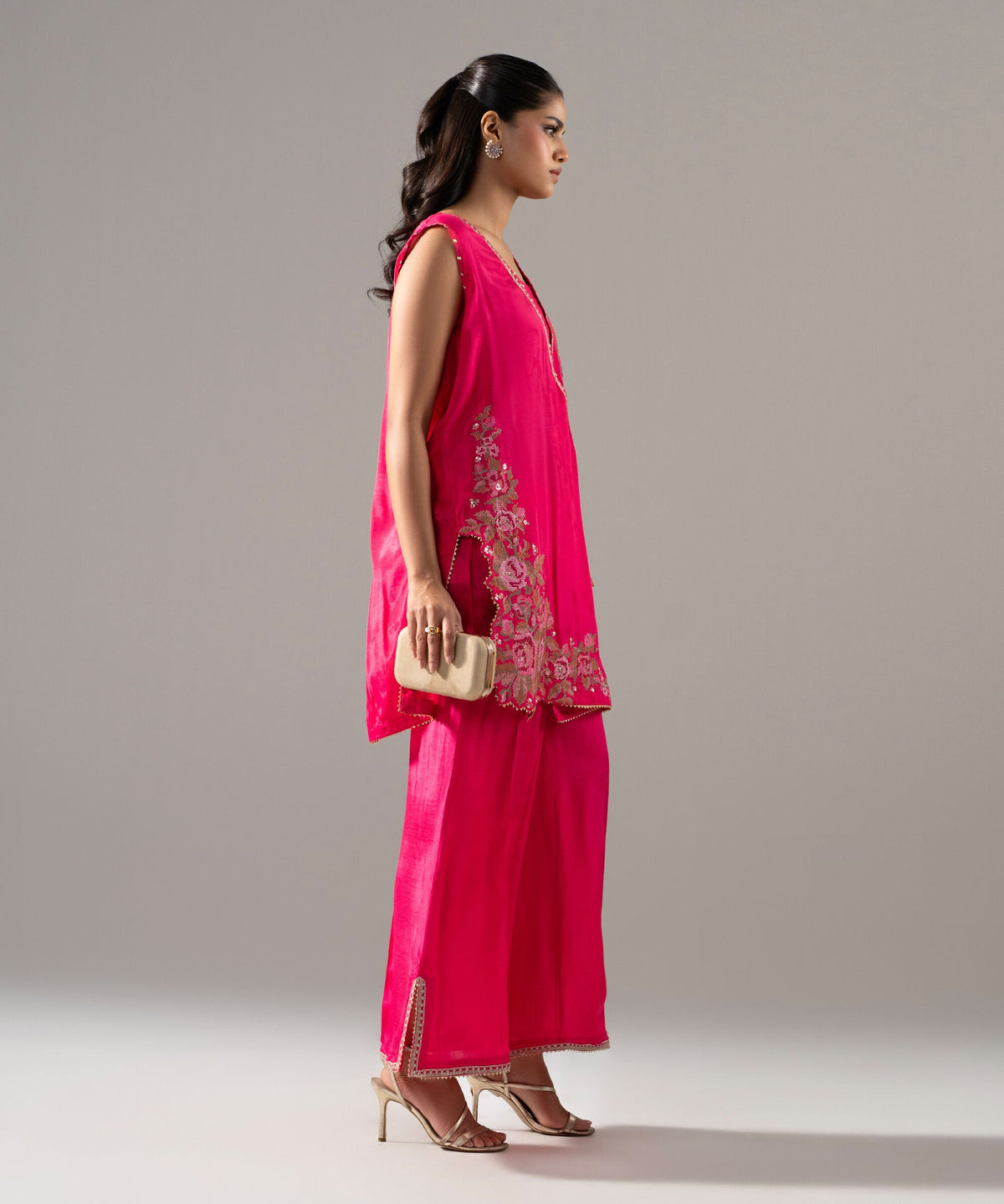 2 Piece - Embroidered Thai Silk Suit 2SFW26STV103