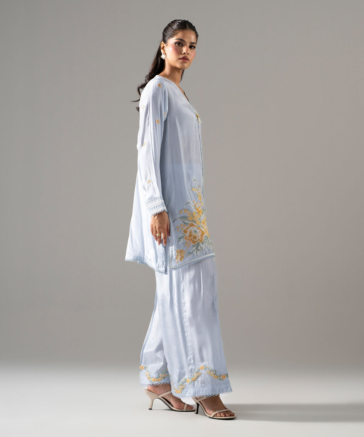 2 Piece - Embroidered Thai Silk Suit 2SFW26STV105