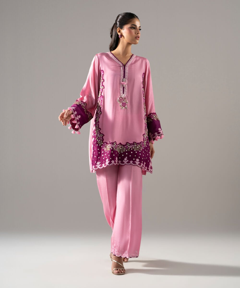 2 Piece - Embroidered Thai Silk Suit 2SFW26STV107