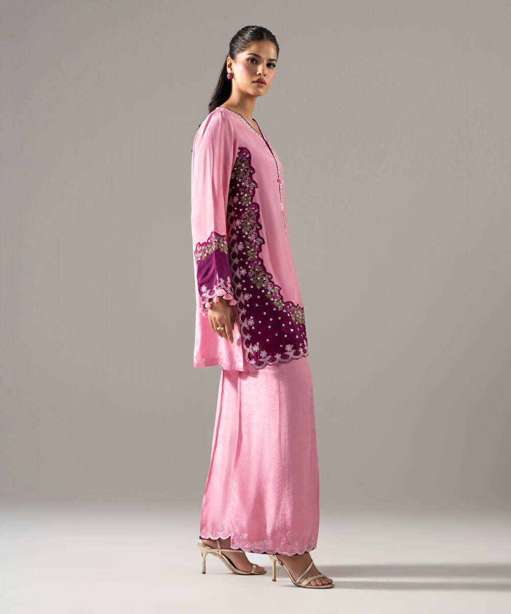 2 Piece - Embroidered Thai Silk Suit 2SFW26STV107