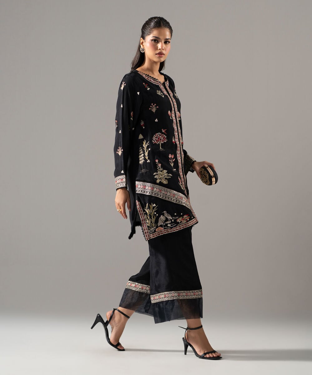 2 Piece - Embroidered Thai Silk Suit 2SFW26STV108