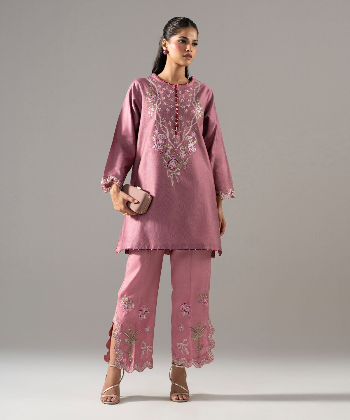 2 Piece - Embroidered Cotton Net Suit 2SFW26WMV103