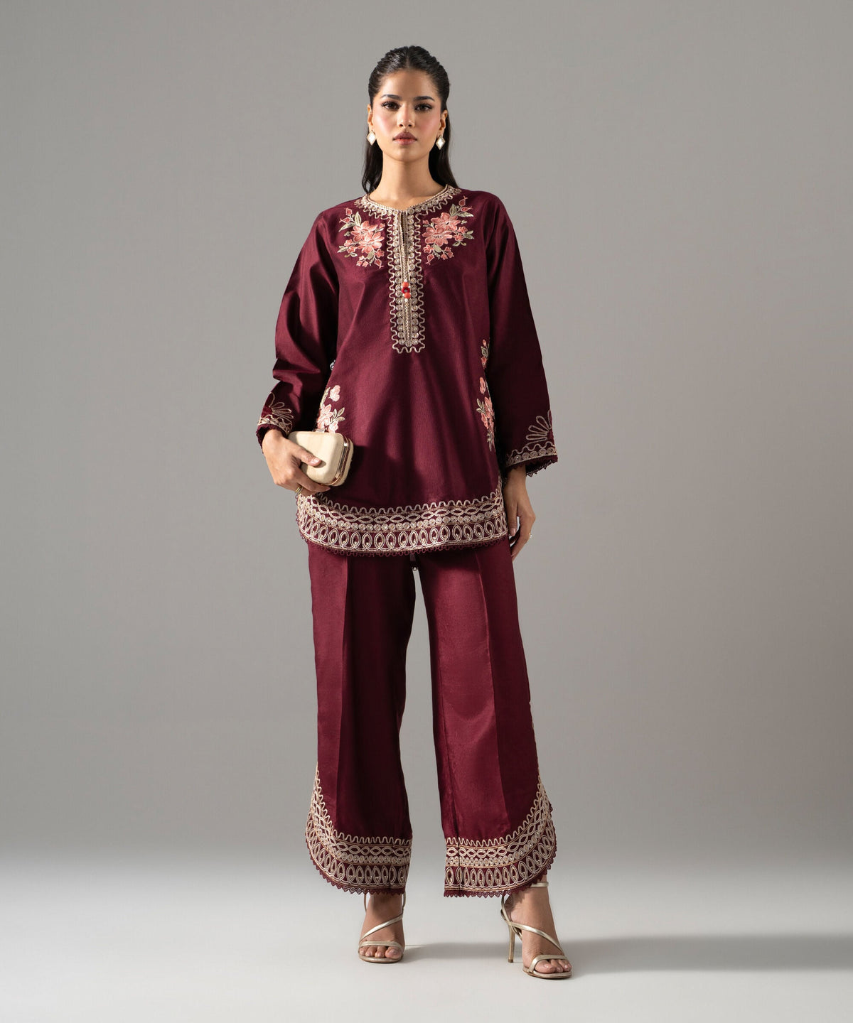 2 Piece - Embroidered Cotton Net Suit 2SFW26WMV104