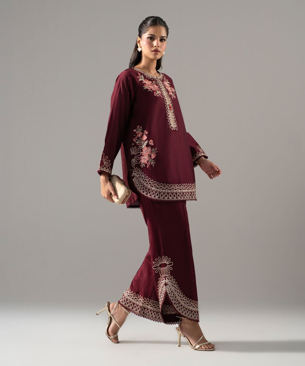 2 Piece - Embroidered Cotton Net Suit 2SFW26WMV104