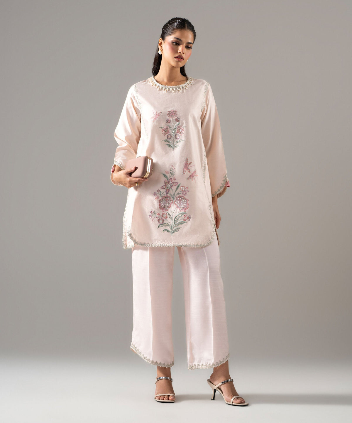 2 Piece - Embroidered Cotton Net Suit 2SFW26WMV107