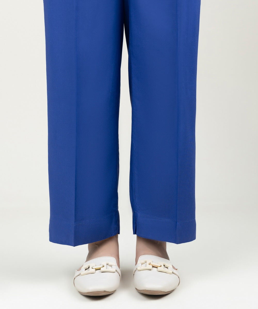 Solid Linen Straight Pants