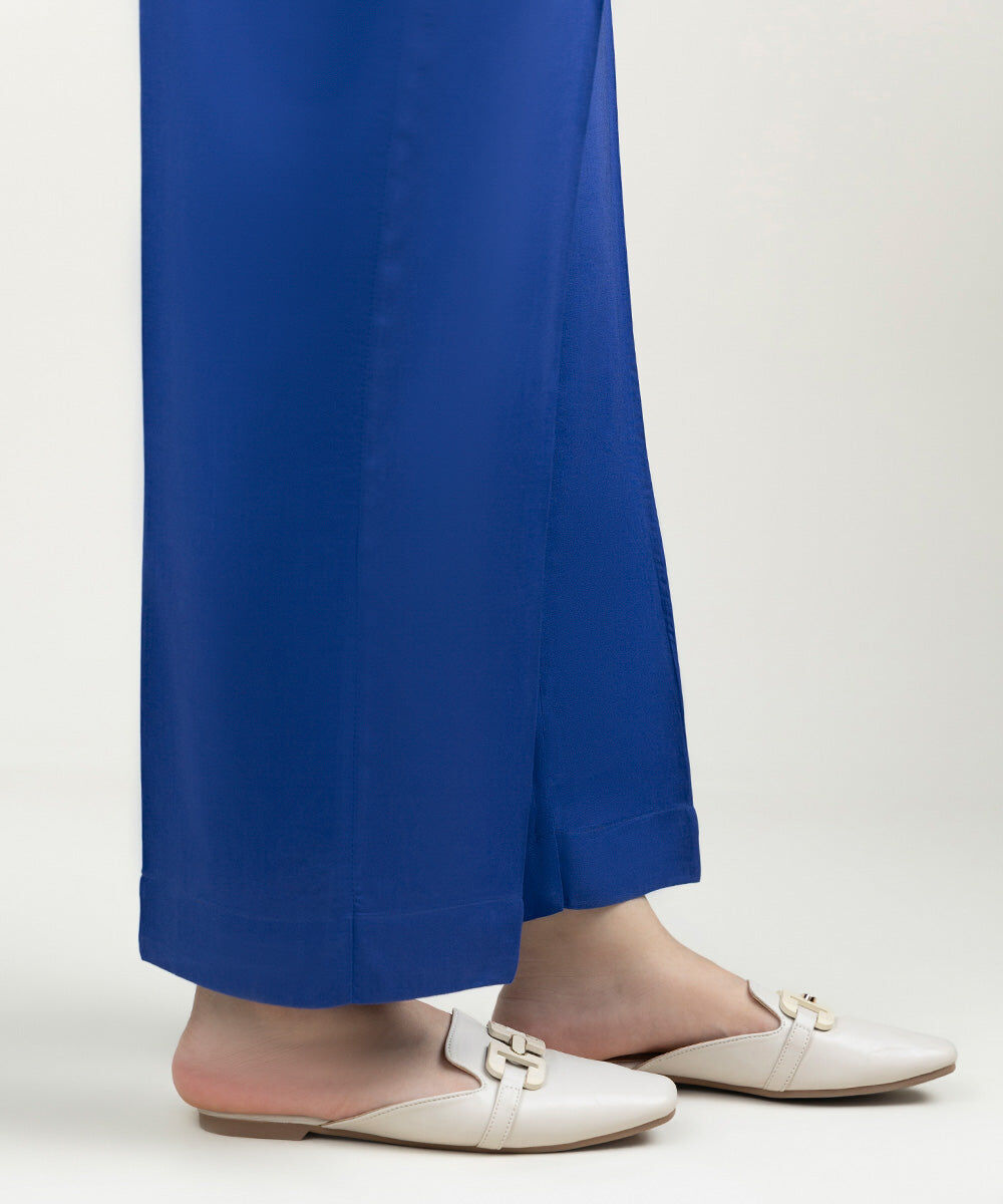 Solid Linen Straight Pants