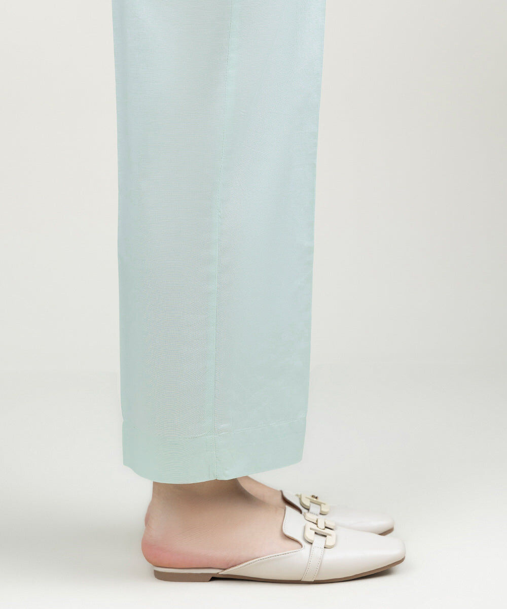 Solid Cambric Straight Pants