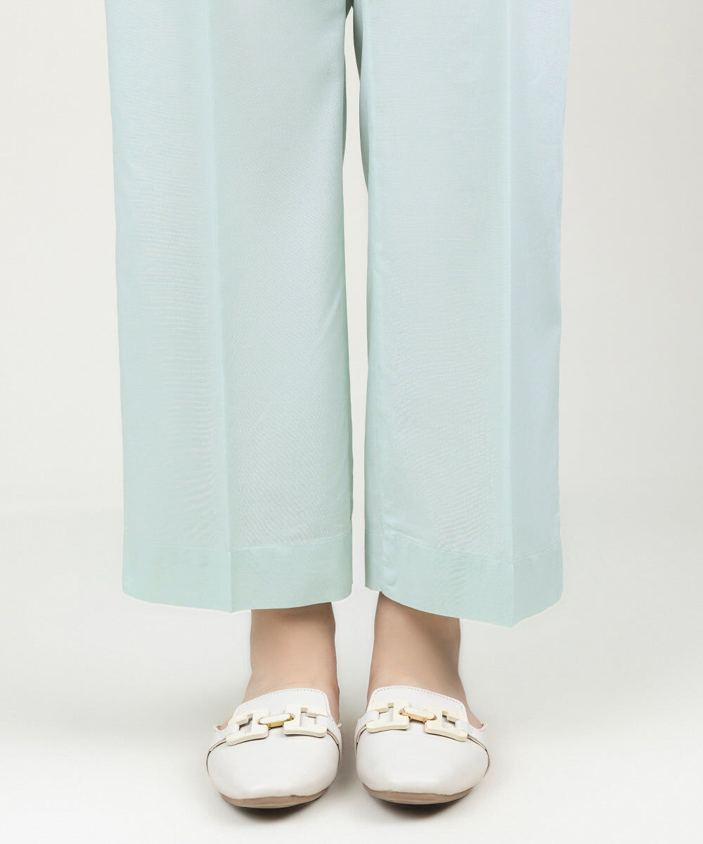 Solid Cambric Straight Pants