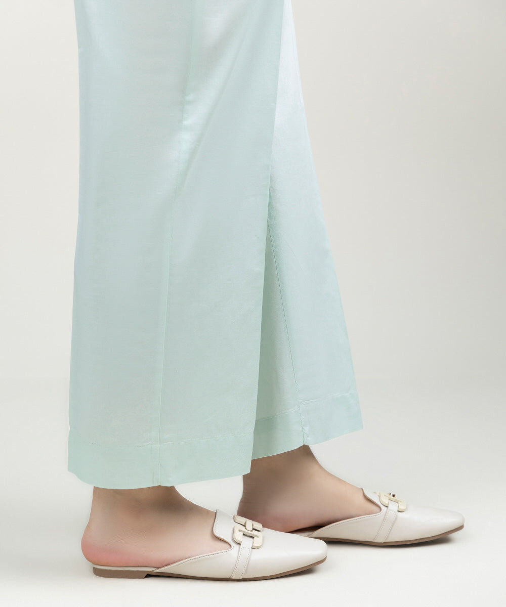 Solid Cambric Straight Pants