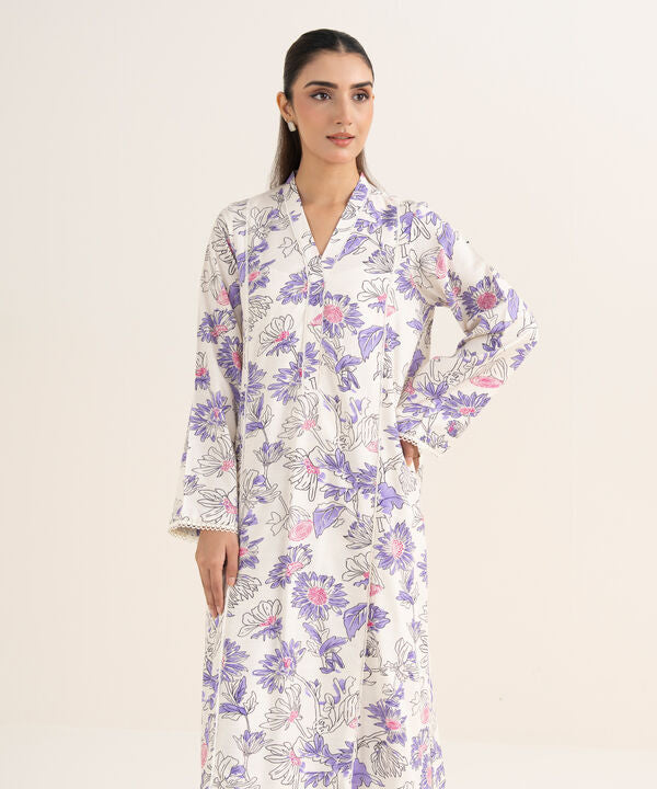 Printed Arabic Khaddar Shirt