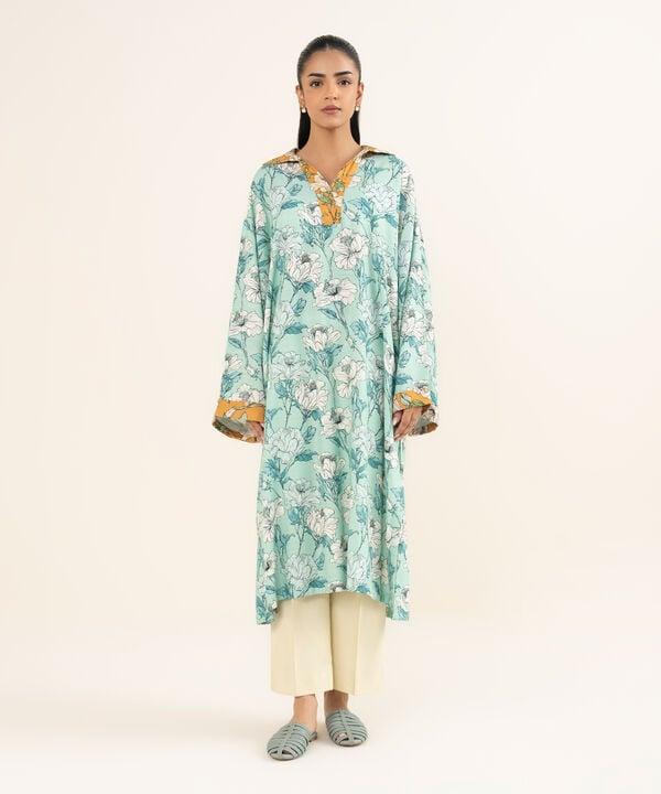 Printed Arabic Khaddar Shirt