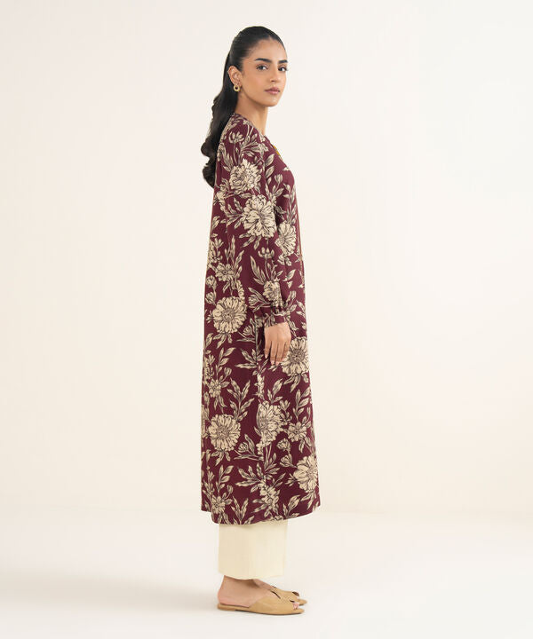 Printed Arabic Khaddar Shirt