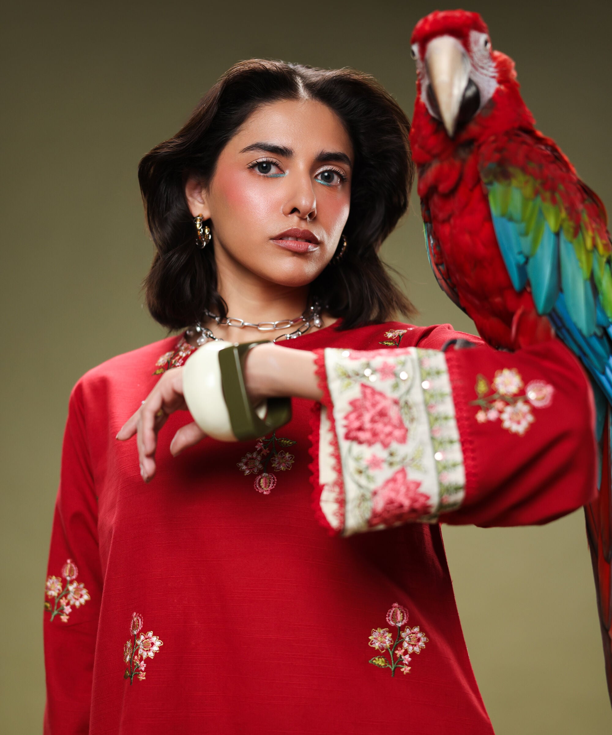 Embroidered Cambric Shirt