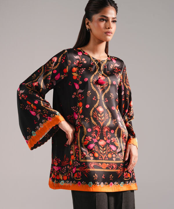 2 Piece - Printed Silk Suit