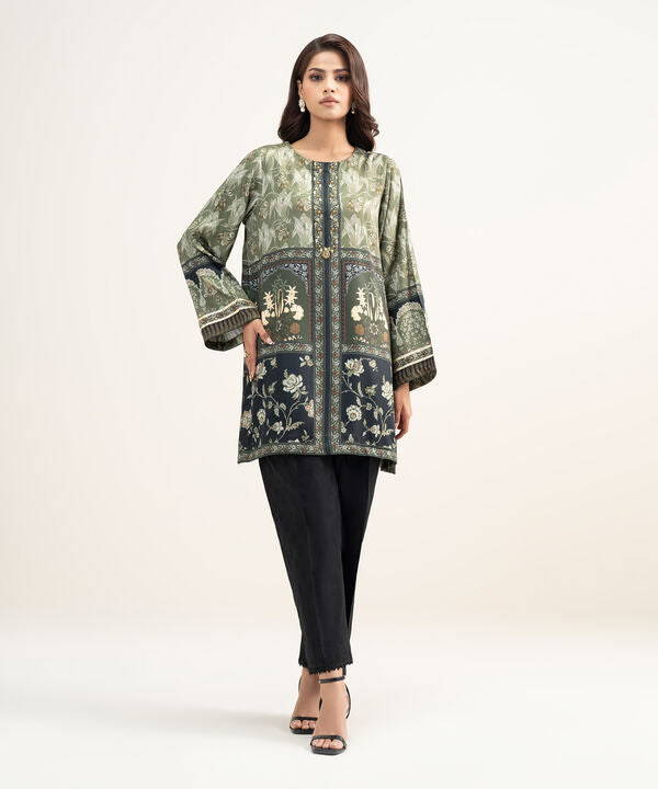 Printed Viscose Satin Shirt