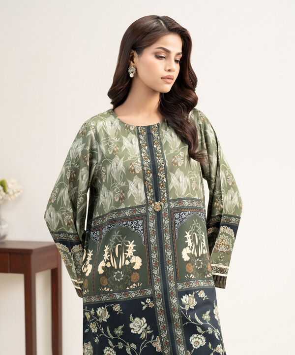 Printed Viscose Satin Shirt
