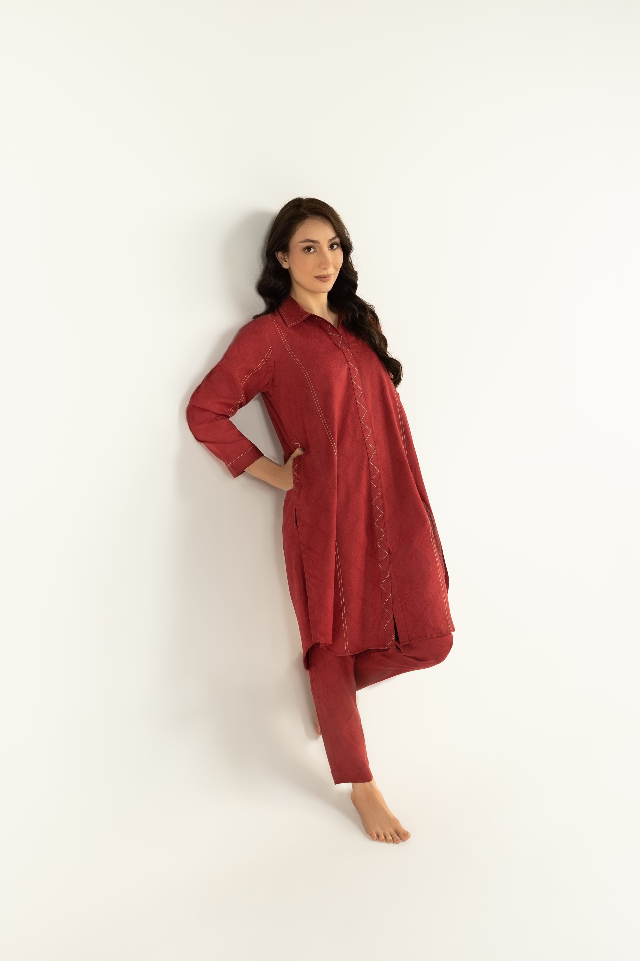 Red Chai Matching Set