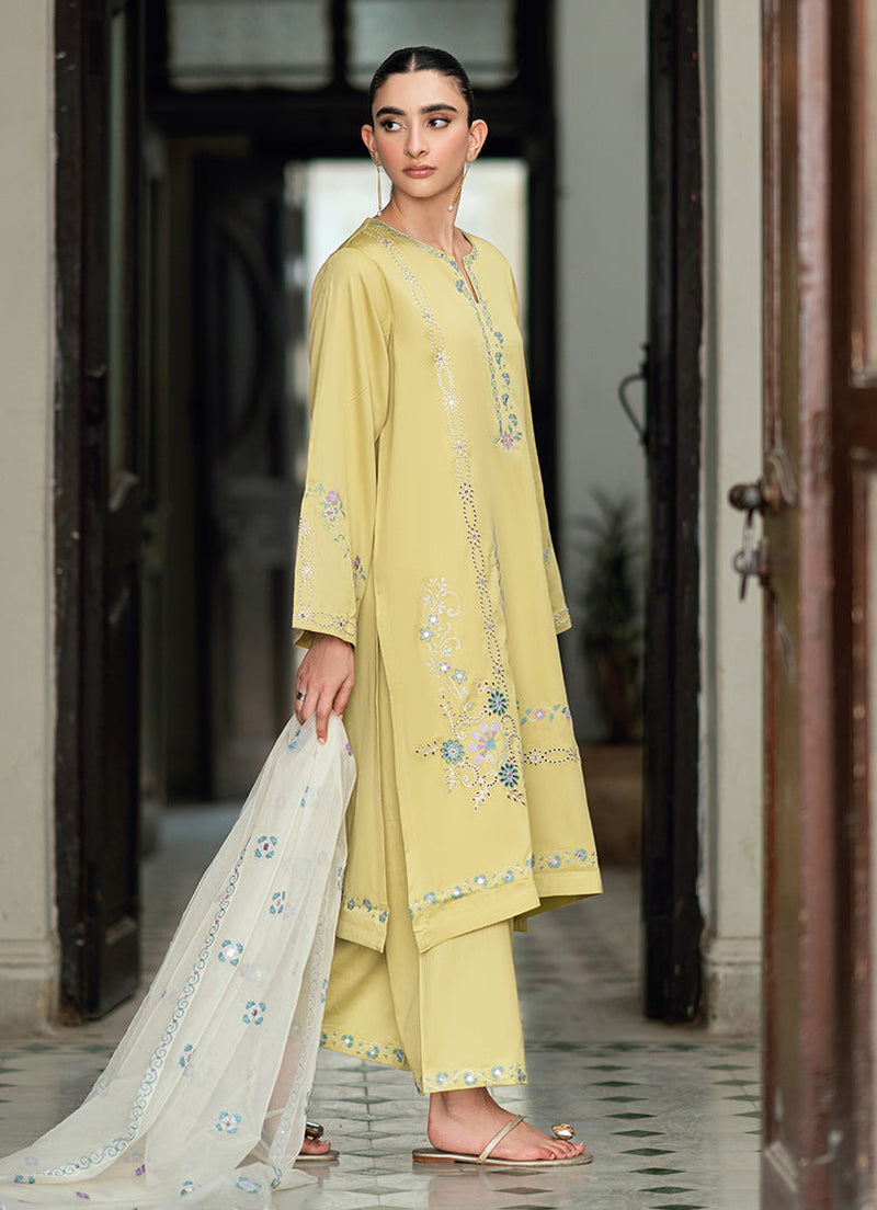 Embroidered 3 Pc Suit